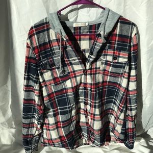 Flannel hoodie